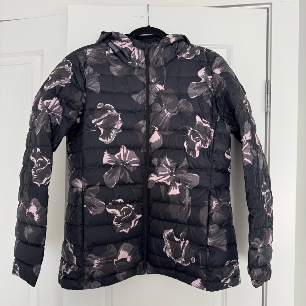 Lole Charcoal Floral Puffer Jacket